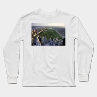 Central Park Painting From Above Long Sleeve T-Shirt